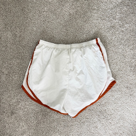 Nike Women's White and Orange Athletic Dri-Fit Shorts size small Texas Longhorns - Picture 2 of 3